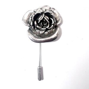 Vintage 925 Sterling Silver Flower Brooch Pin – 8.2g Elegant Statement Piece